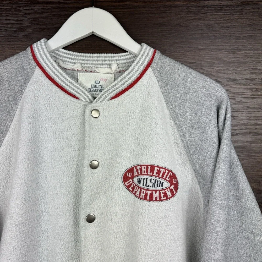 Vintage Wilson Athletic Department Fleece Varsity Jacket size Medium or Large